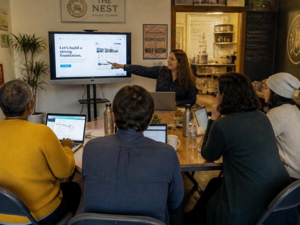 People gathered for a hands-on workshop in a local community space
